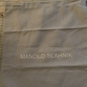 Manolo Blahnik Elegant Gray Dust Bag